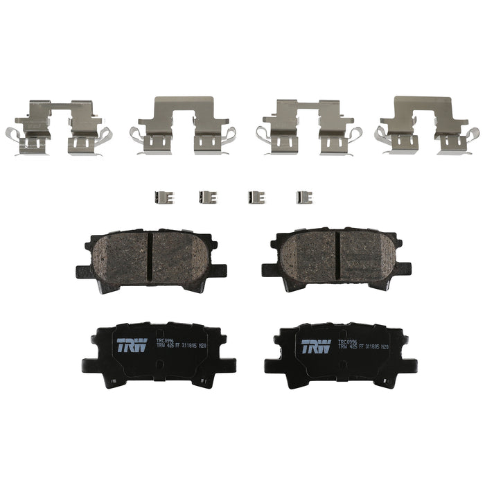 Rear Disc Brake Pad Set for Toyota Highlander 2004 - 2007 TRW Pro TRC0996