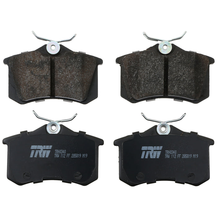 Rear Disc Brake Pad Set for Volkswagen Jetta 1985 - 1992 TRW Pro TRH0340