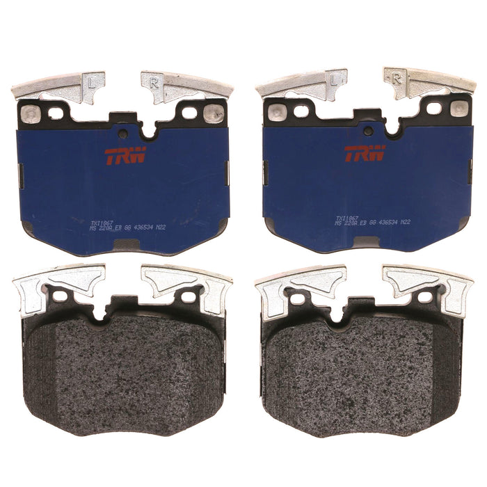 Front Disc Brake Pad Set for BMW 530e 2018 - 2020 TRW Blue TXI1867