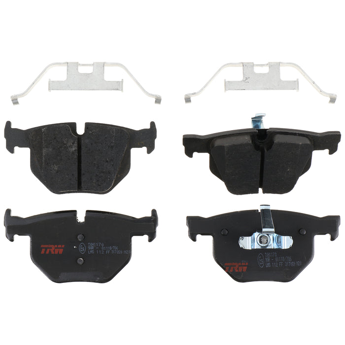 Rear Disc Brake Pad Set for BMW 335i 2007 - 2013 TRW Ultra TXH1170