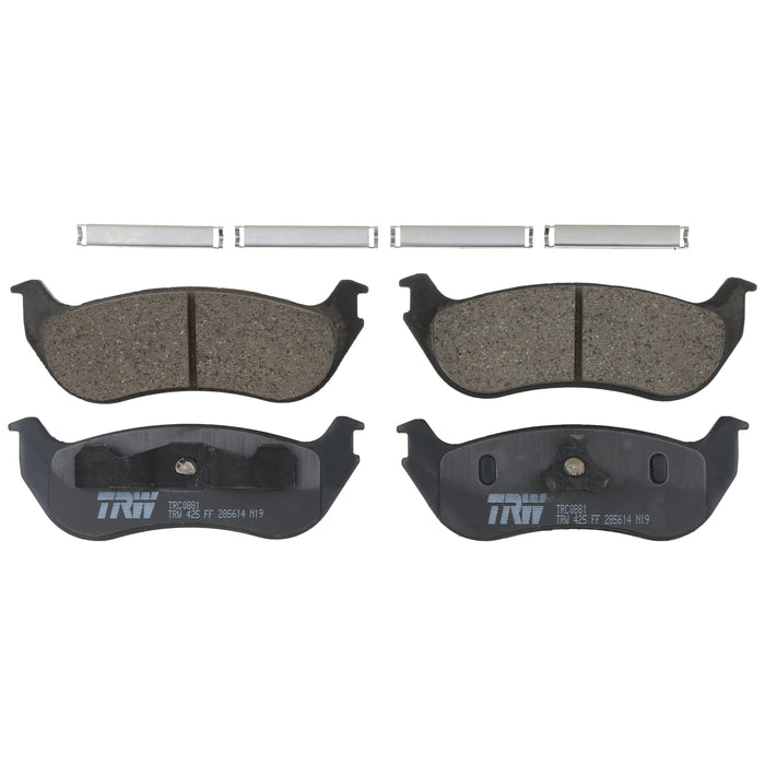 Rear Disc Brake Pad Set for Ford Explorer 2002 - 2004 TRW Pro TRC0881