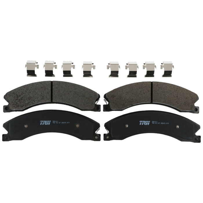 Rear, Front Disc Brake Pad Set for Chevrolet Silverado 2500 HD 2011 - 2019 TRW Pro TRM1411