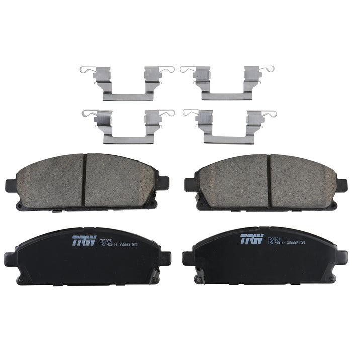 Front Disc Brake Pad Set for Nissan Pathfinder 1996 - 2001 TRW Pro TRC0691