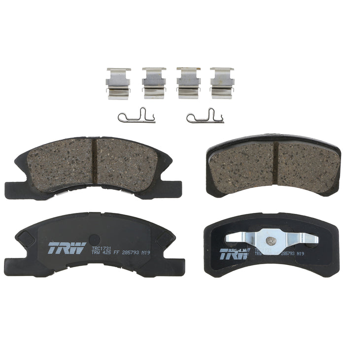 Front Disc Brake Pad Set for Mitsubishi Mirage 2014 TRW Pro TRC1731