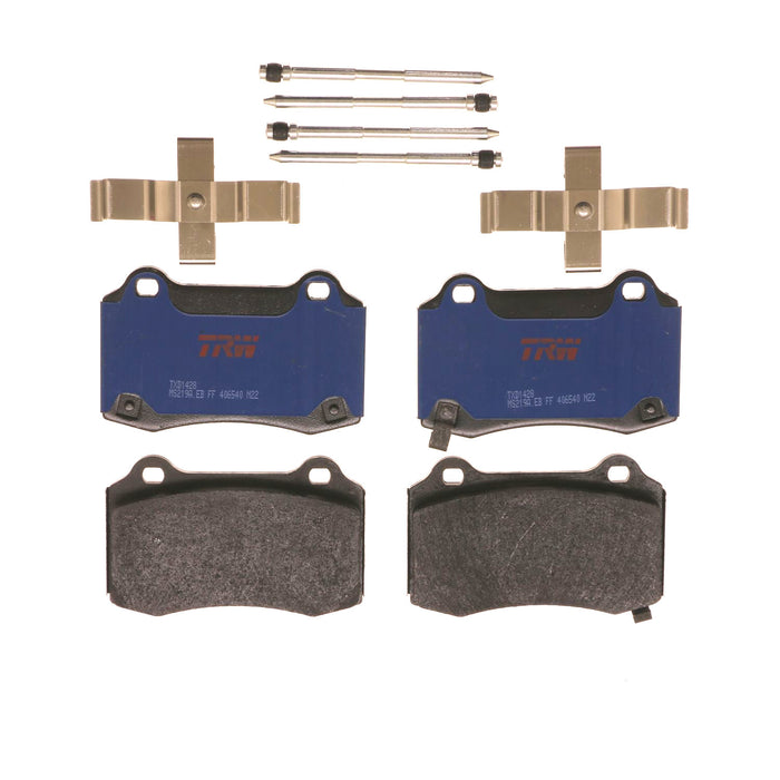 Rear Disc Brake Pad Set for Tesla S 2012 - 2015 TRW Blue TXD1428