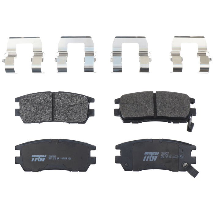Rear Disc Brake Pad Set for Mitsubishi Montero 1992 - 2000 TRW Pro TRM0567
