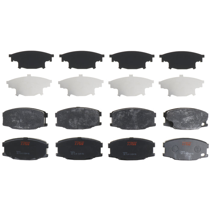 Rear, Front Disc Brake Pad Set for Mitsubishi Fuso FE 1996 - 2004 TRW Ultra TXH0734