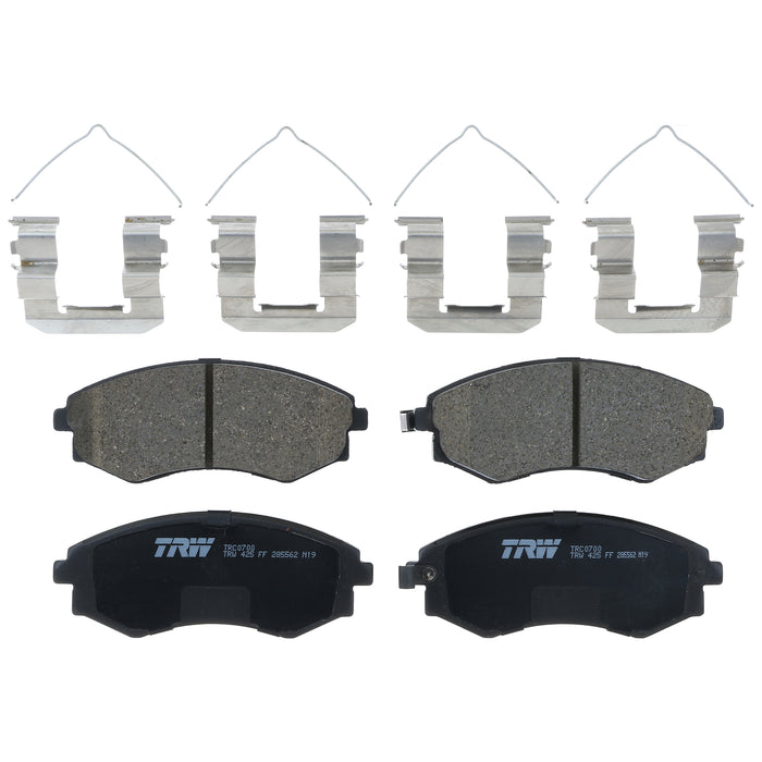 Front Disc Brake Pad Set for Hyundai Elantra 1992 - 1998 TRW Pro TRC0700