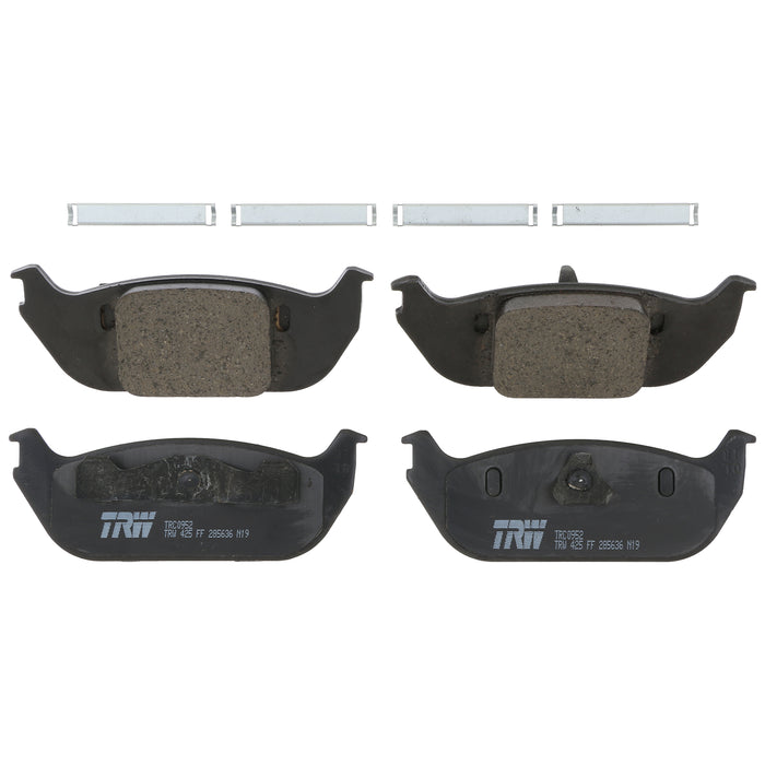 Rear Disc Brake Pad Set for Lincoln Aviator 2003 - 2005 TRW Pro TRC0952