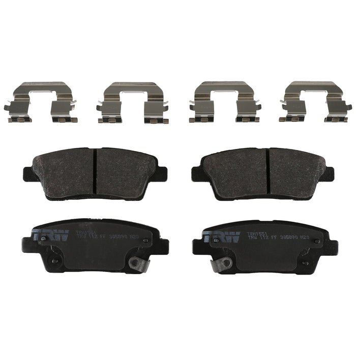 Rear Disc Brake Pad Set for Hyundai Genesis 2010 - 2016 TRW Pro TRH1551