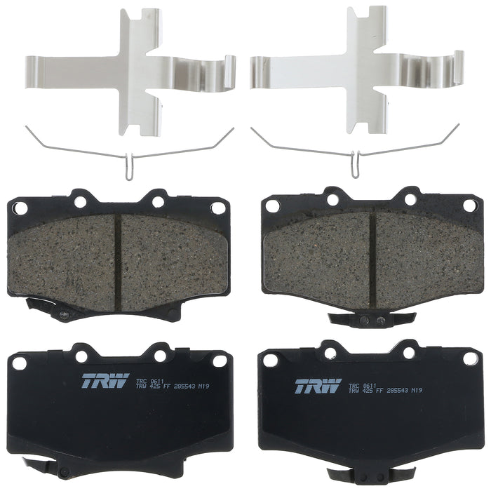 Front Disc Brake Pad Set for Toyota 4Runner 1992 - 2000 TRW Pro TRC0611
