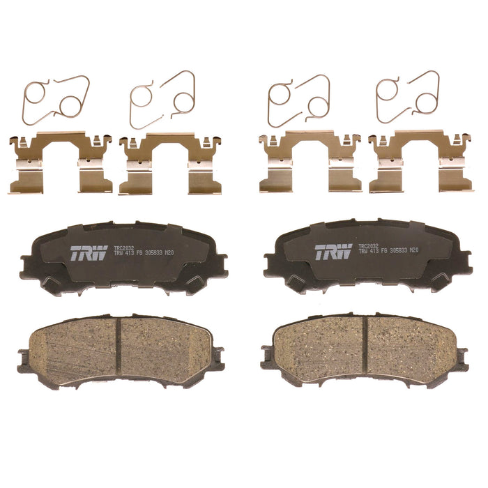Rear Disc Brake Pad Set for Nissan TITAN 2017 - 2019 TRW Pro TRC2032