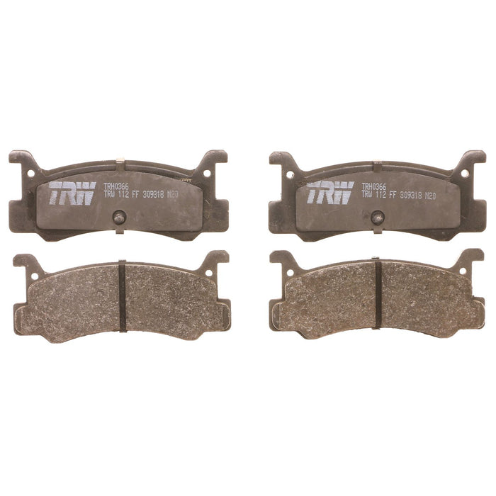 Rear Disc Brake Pad Set for Mercury Capri 1991 - 1994 TRW Pro TRH0366