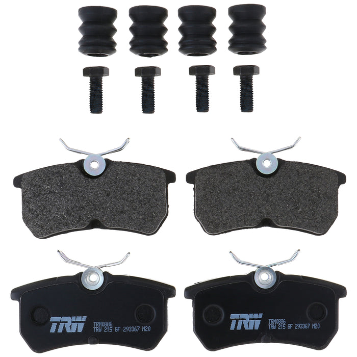 Rear Disc Brake Pad Set for Ford Focus 2001 - 2007 TRW Pro TRM0886