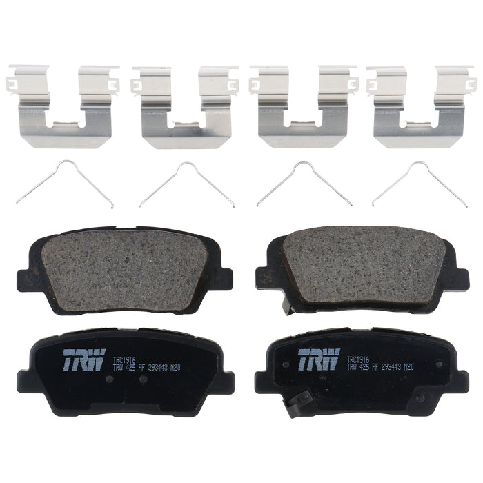 Rear Disc Brake Pad Set for Hyundai Santa Fe Sport 2017 - 2018 TRW Pro TRC1916