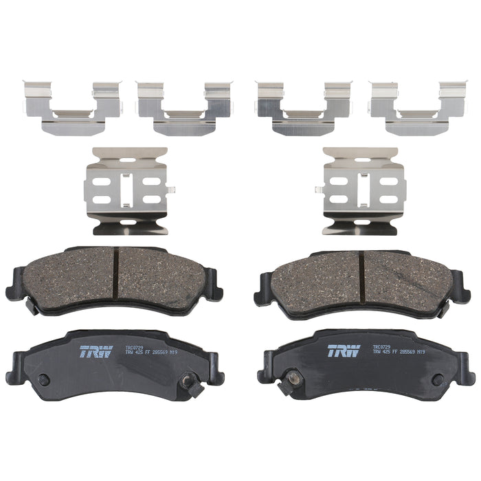 Rear Disc Brake Pad Set for Chevrolet S10 1990 - 1991 TRW Pro TRC0729