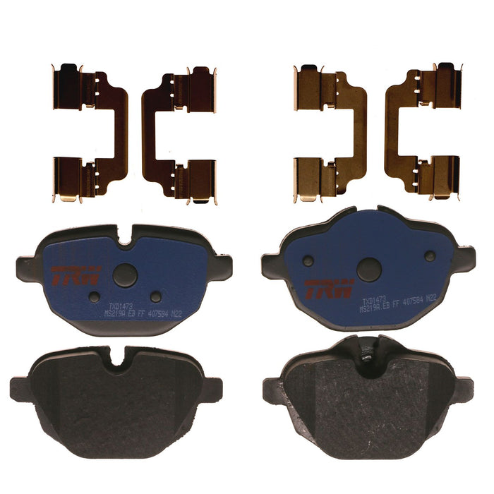 Rear Disc Brake Pad Set for BMW 530e 2018 - 2023 TRW Blue TXD1473