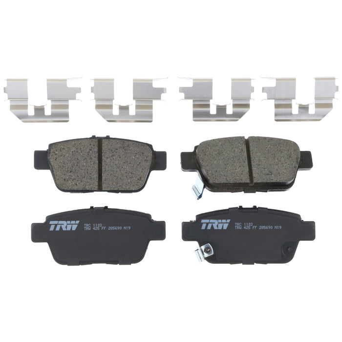 Rear Disc Brake Pad Set for Honda Ridgeline 2006 - 2014 TRW Pro TRC1103