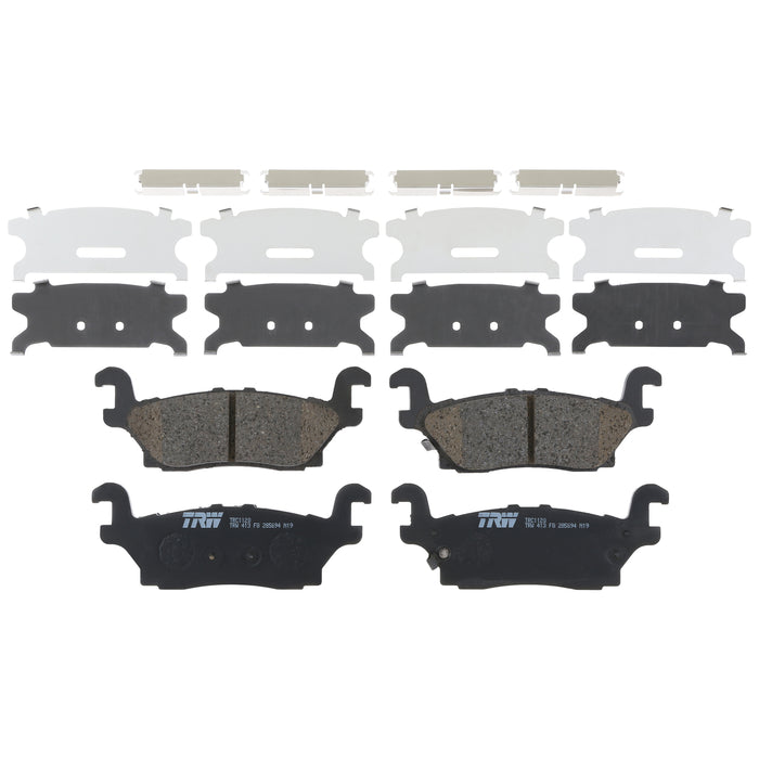 Rear Disc Brake Pad Set for Hummer H3 2006 - 2010 TRW Pro TRC1120