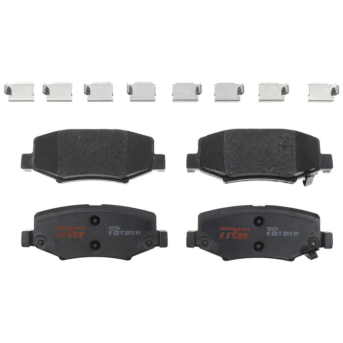 Rear Disc Brake Pad Set for Jeep Wrangler 2007 - 2017 TRW Ultra TXC1274