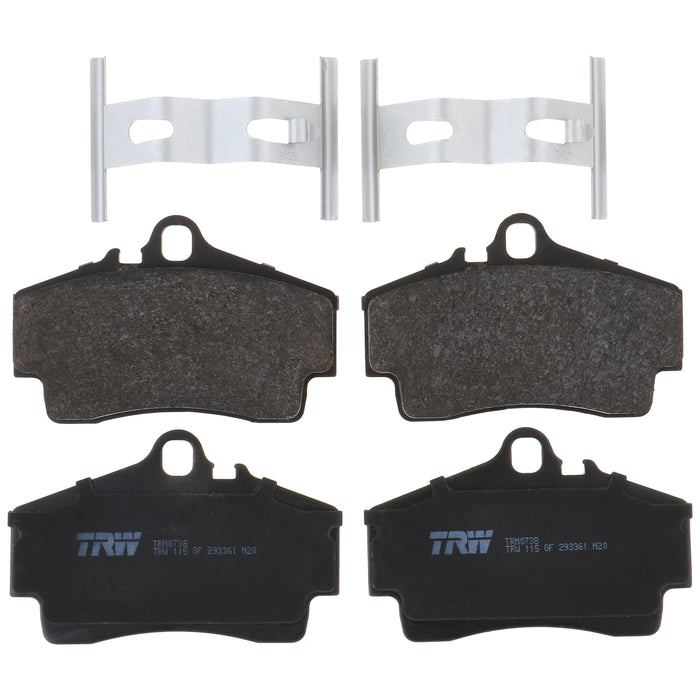 Rear, Front Disc Brake Pad Set for Porsche Boxster 1997 - 2008 TRW Pro TRM0738