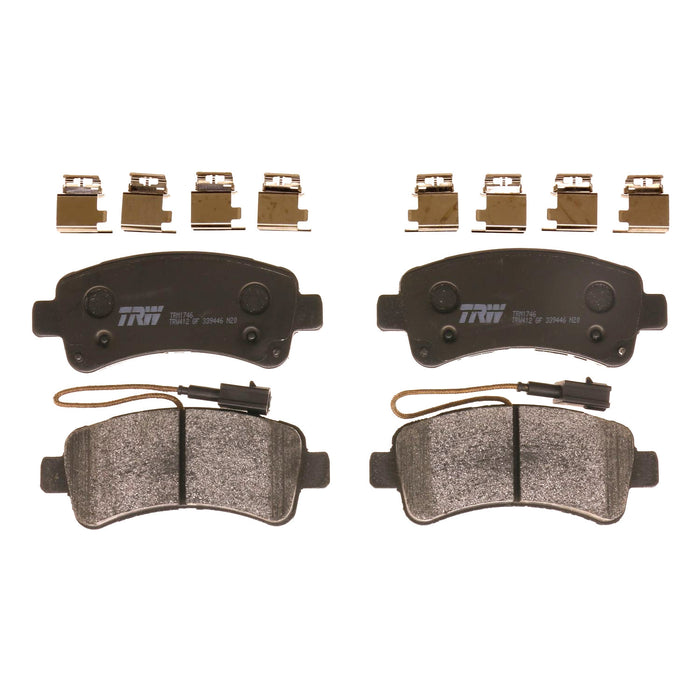 Rear Disc Brake Pad Set for Ram ProMaster 1500 2014 TRW Pro TRM1746