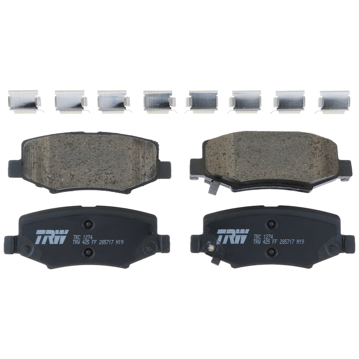 Rear Disc Brake Pad Set for Jeep Wrangler 2007 - 2017 TRW Pro TRC1274