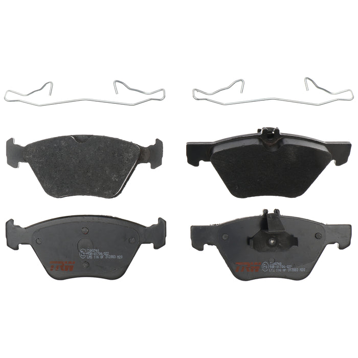 Front Disc Brake Pad Set for Mercedes-Benz E320 1996 - 1999 TRW Ultra TXH0740