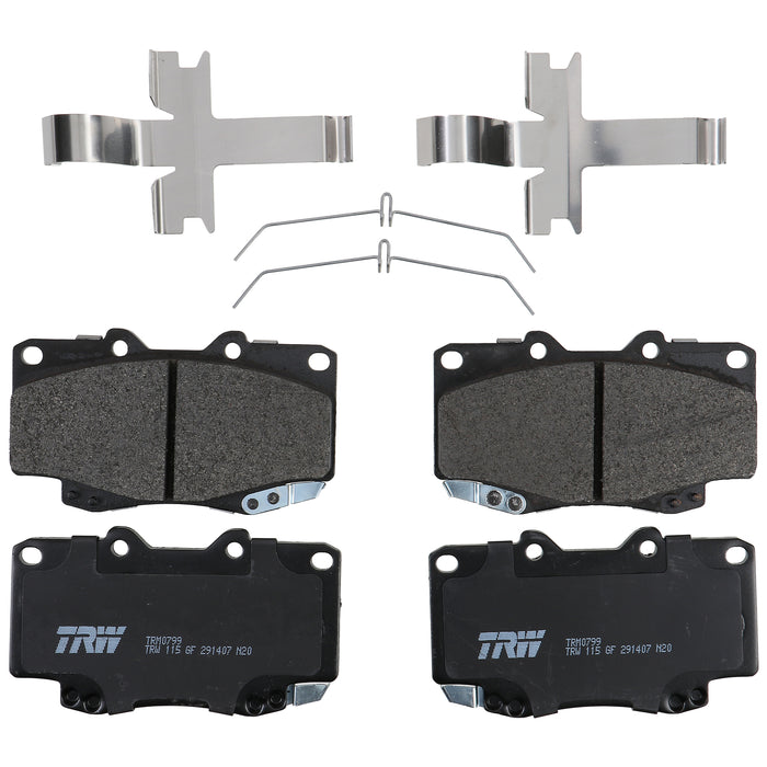Front Disc Brake Pad Set for Toyota Tacoma 2000 - 2002 TRW Pro TRM0799