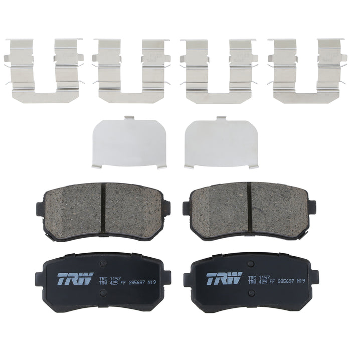Rear Disc Brake Pad Set for Hyundai Sonata 2015 TRW Pro TRC1157