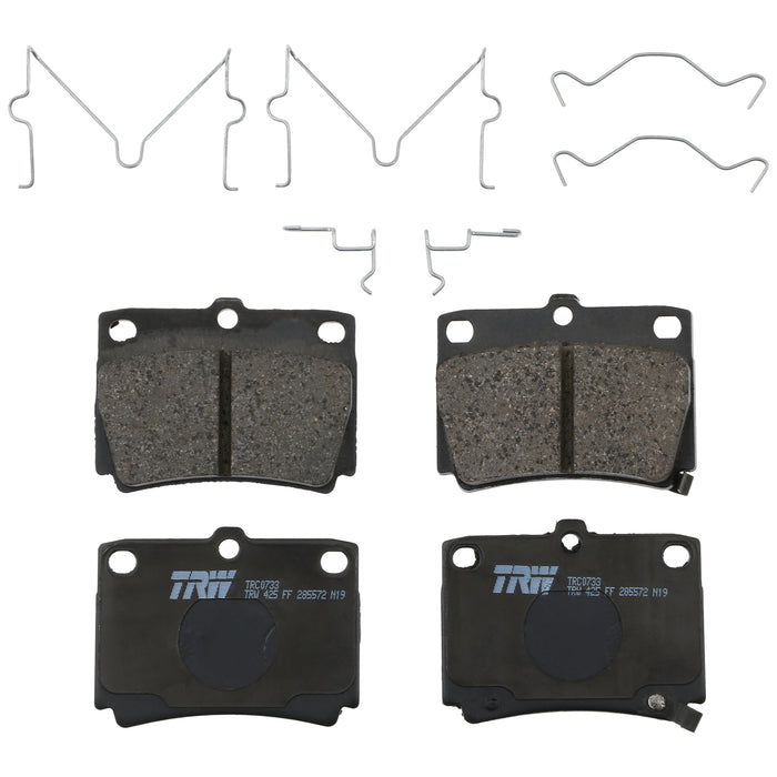 Rear Disc Brake Pad Set for Mitsubishi Montero Sport 1997 - 2004 TRW Pro TRC0733