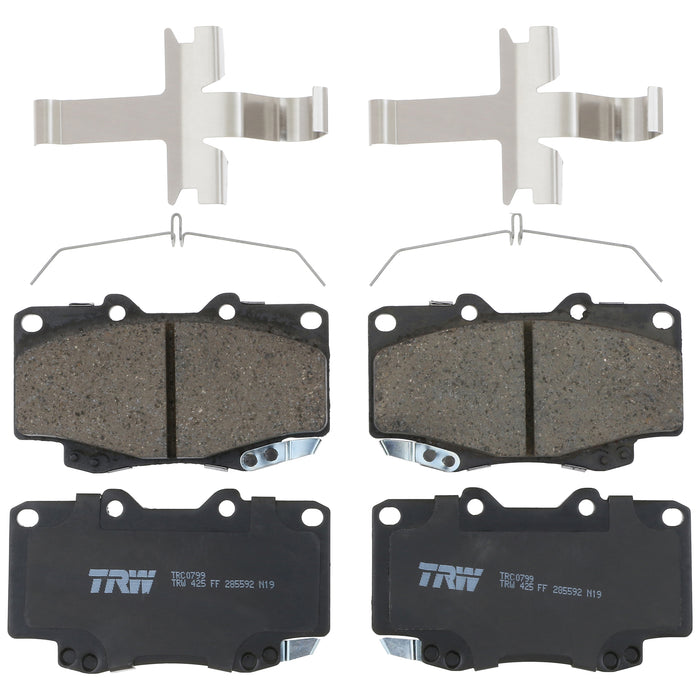 Front Disc Brake Pad Set for Toyota Tacoma 2000 - 2002 TRW Pro TRC0799