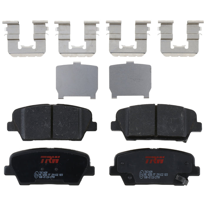Rear Disc Brake Pad Set for Kia Sorento 2011 - 2015 TRW Ultra TXC1439