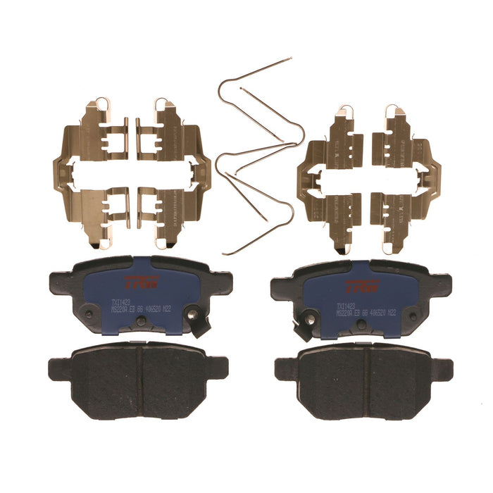 Rear Disc Brake Pad Set for Toyota Prius 2010 - 2018 TRW  Blue TXI1423