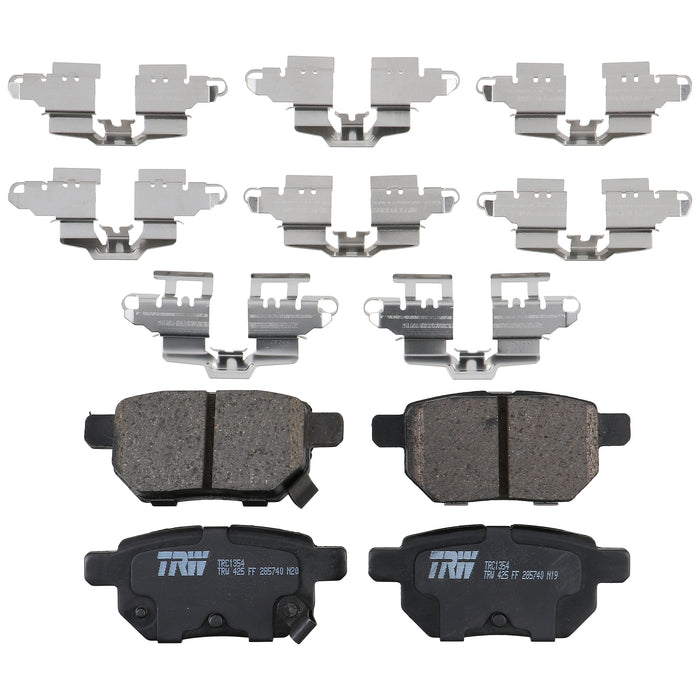 Rear Disc Brake Pad Set for Toyota Corolla 2009 - 2010 TRW  Pro TRC1354