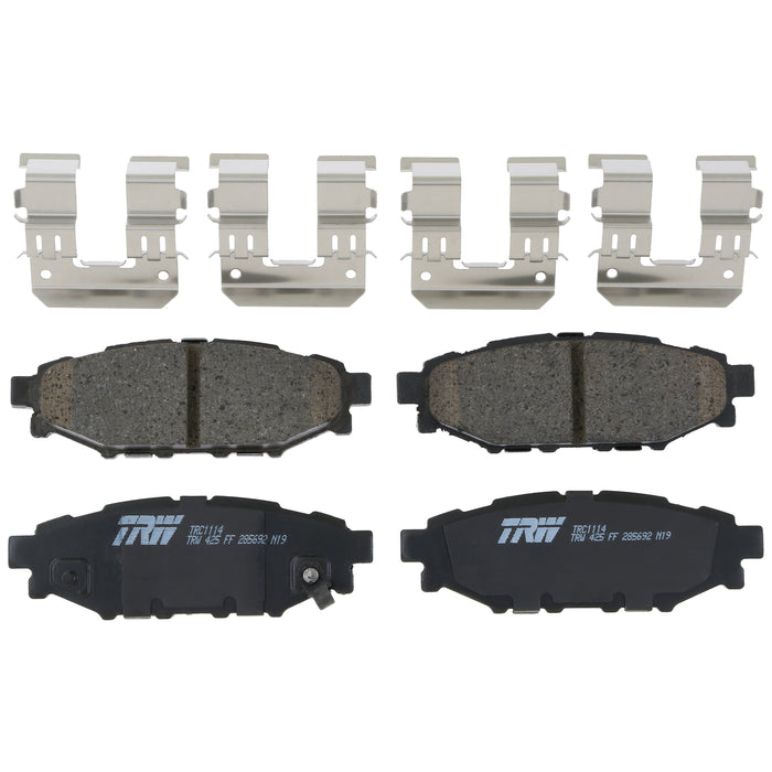 Rear Disc Brake Pad Set for Subaru Forester 2009 - 2015 TRW  Pro TRC1114