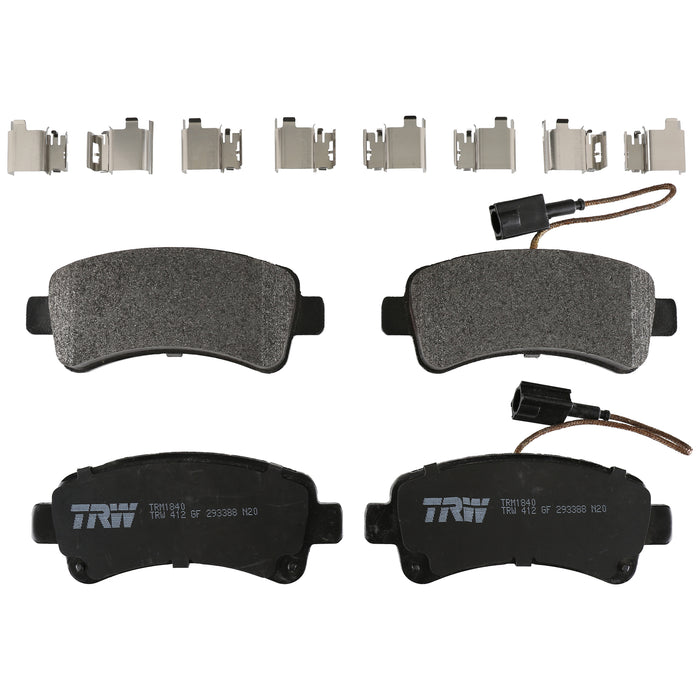 Rear Disc Brake Pad Set for Ram ProMaster 1500 2015 - 2021 TRW  Pro TRM1840