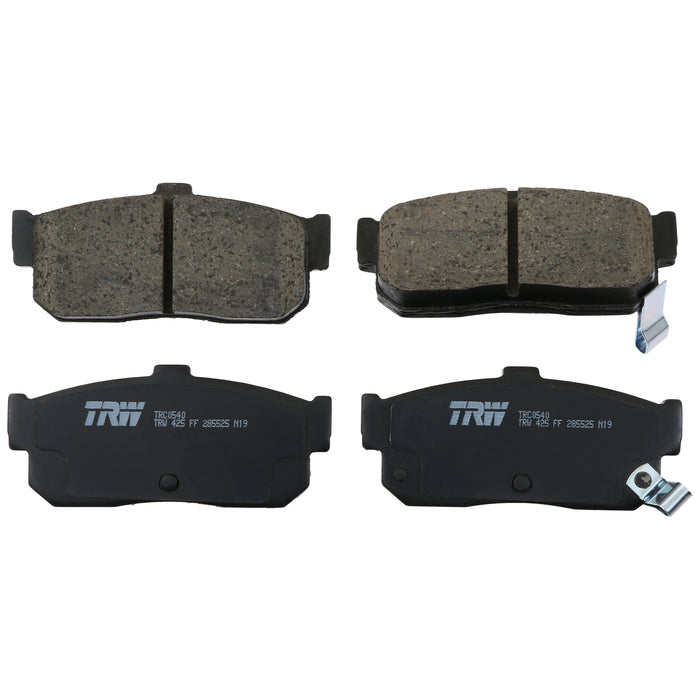 Rear Disc Brake Pad Set for Nissan Altima 1993 - 1995 TRW  Pro TRC0540