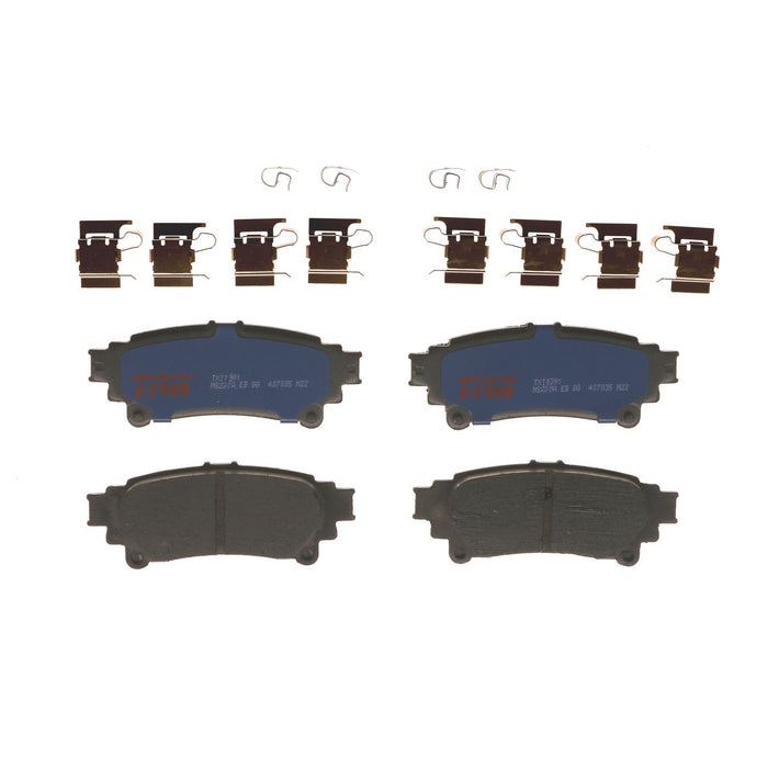 Rear Disc Brake Pad Set for Toyota Prius V 2012 - 2015 TRW  Blue TXI1391