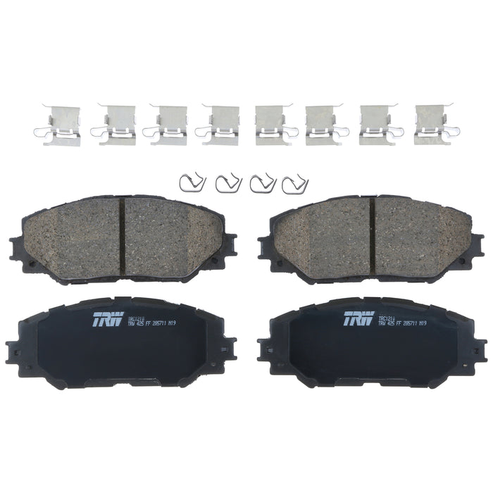 Front Disc Brake Pad Set for Toyota Corolla 2009 - 2019 TRW  Pro TRC1210