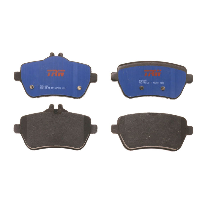 Rear Disc Brake Pad Set for Mercedes-Benz S550e 2015 - 2017 TRW  Blue TXD1689