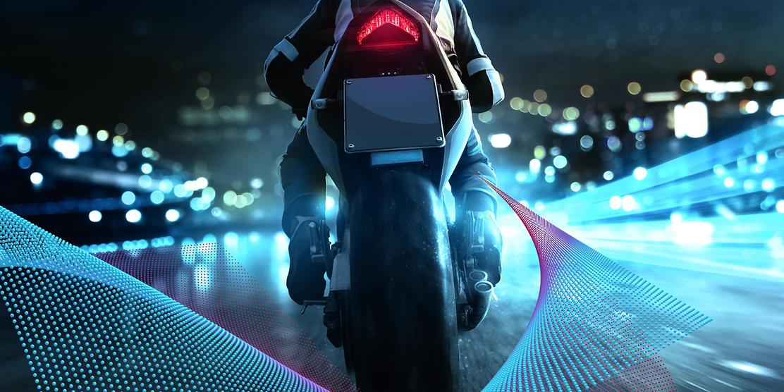 person riding motorcycle